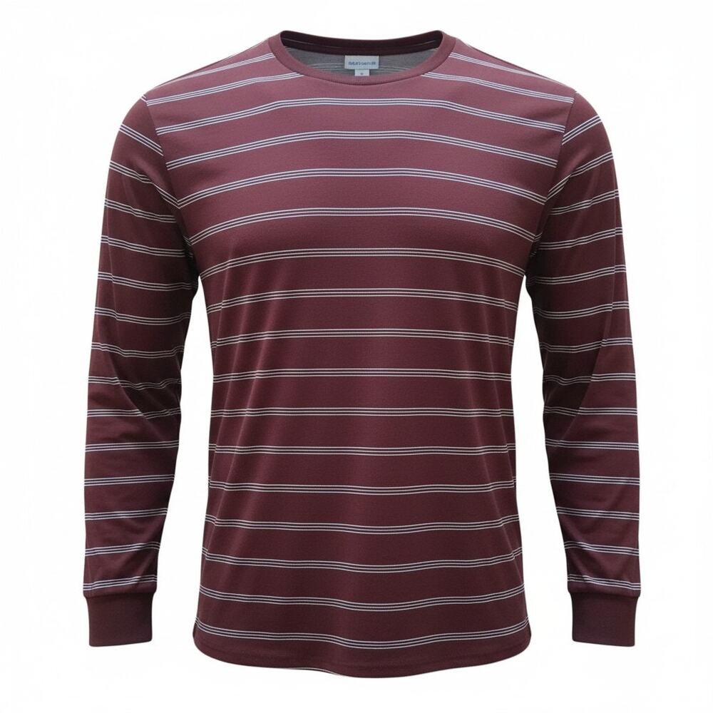 LuLaRoe Hudson Long Sleeve T-shirt Unisex Burgundy Round Neck High Low Size L
